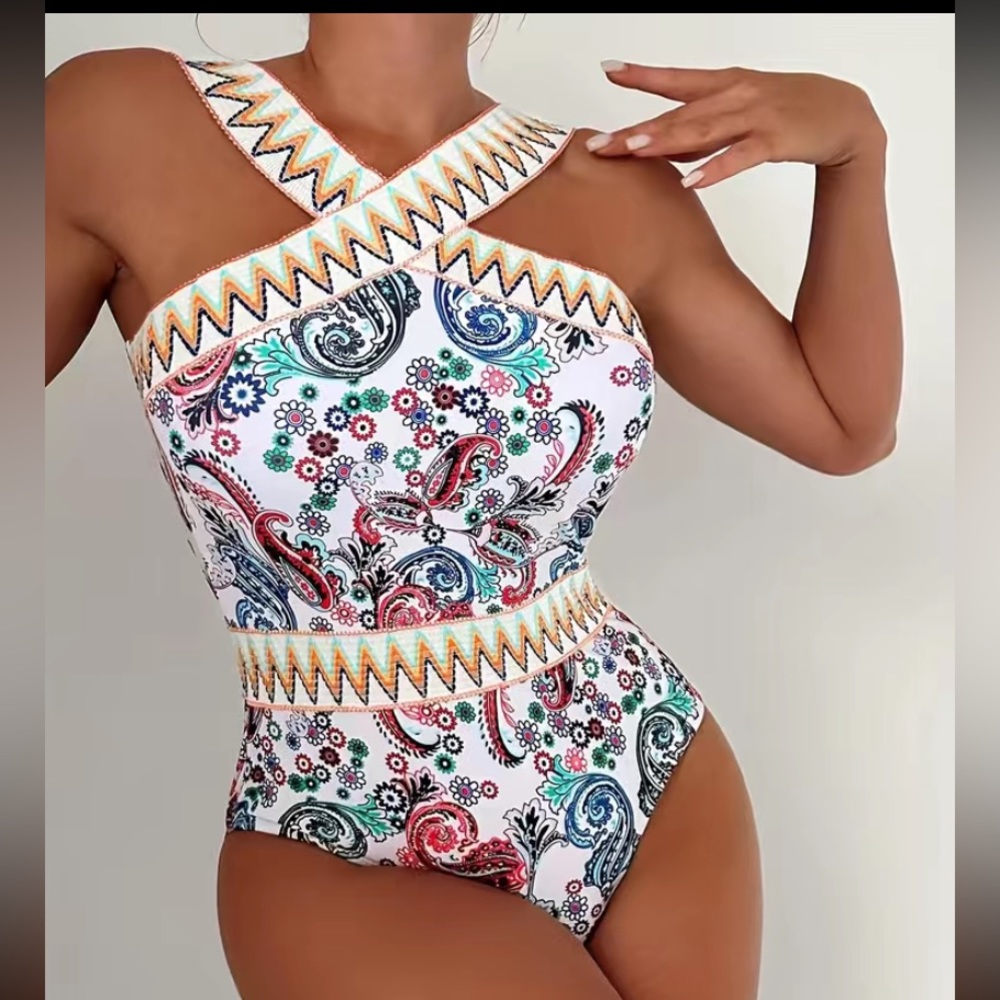 Boho Style One Piece Swimsuit